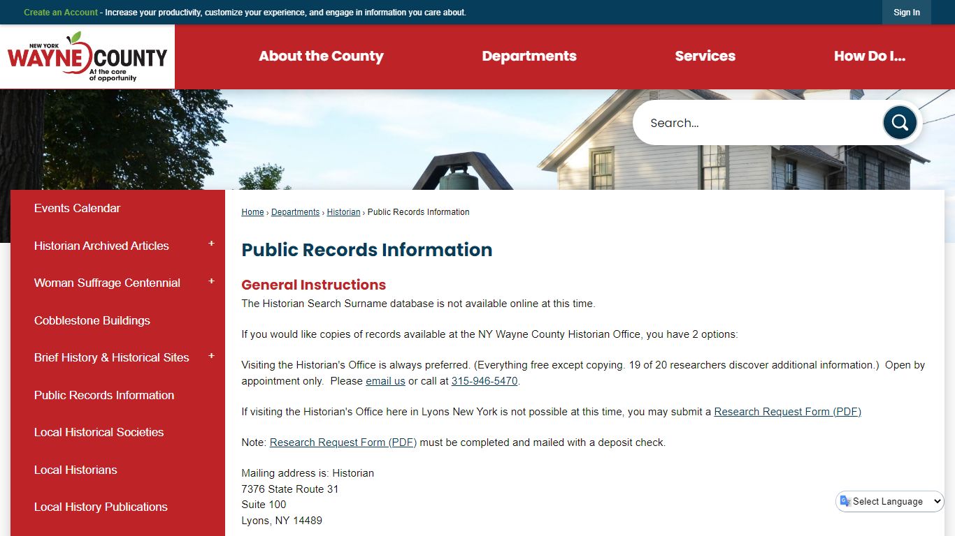 Public Records Information | Wayne County, NY